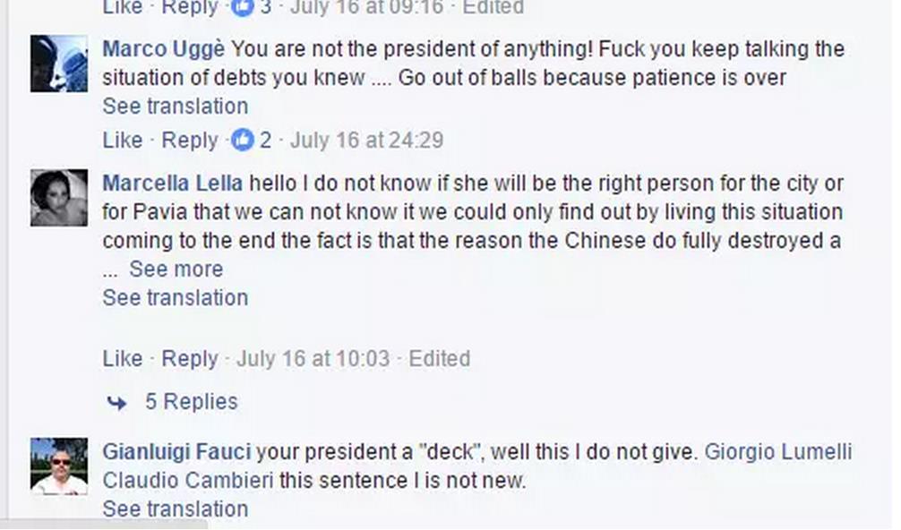 AC帕維亞被努切利這個傀儡接手后，不少球迷在社交媒體上大罵俱樂部管理層