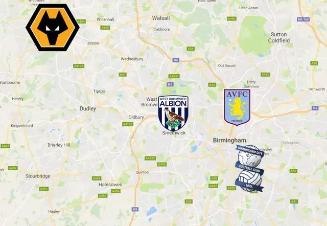 中資收購的英格蘭俱樂部，都位于英格蘭第二大城市伯明翰的周邊